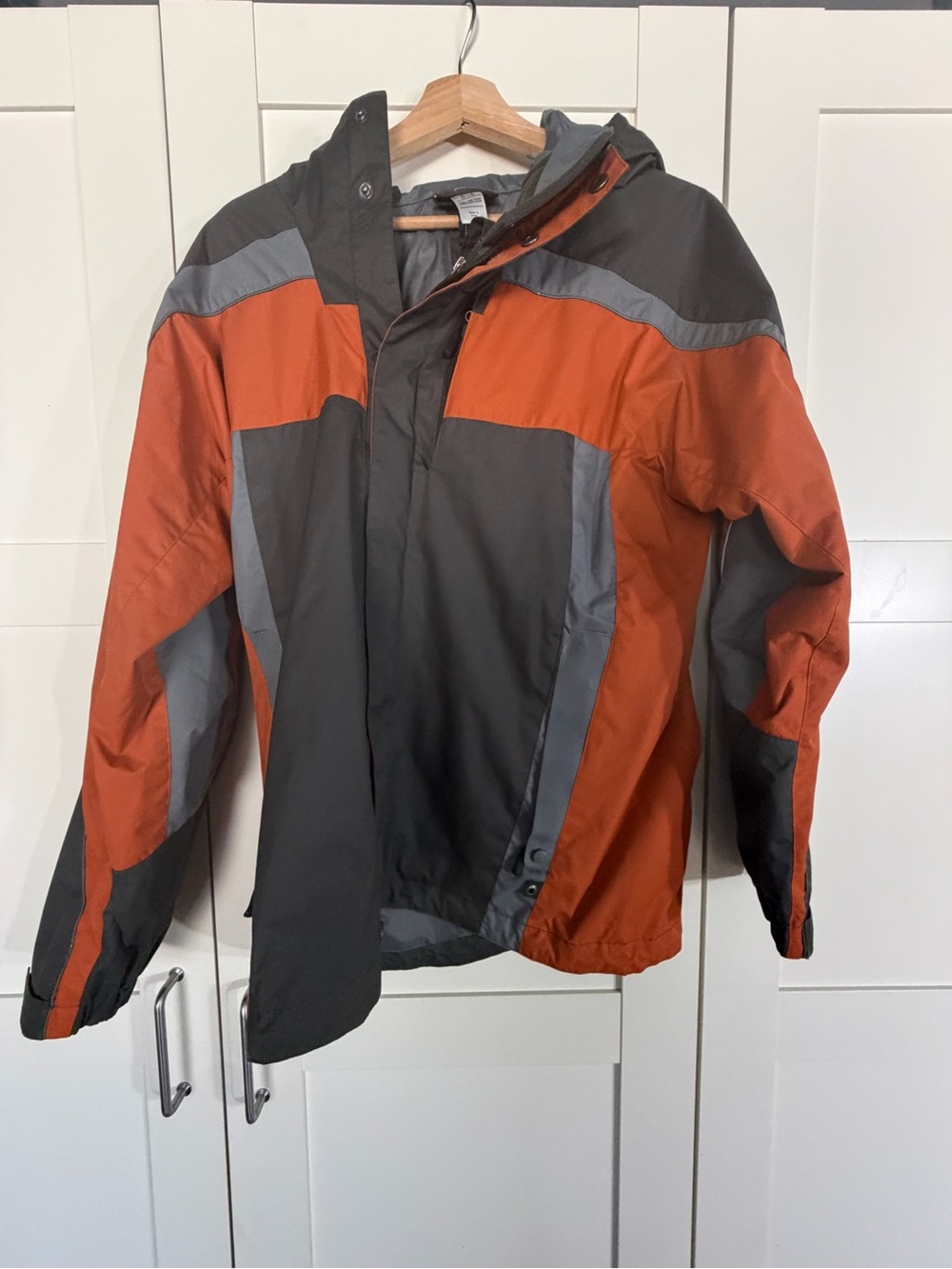 REI Orange and Gray Hooded Ski Jacket W